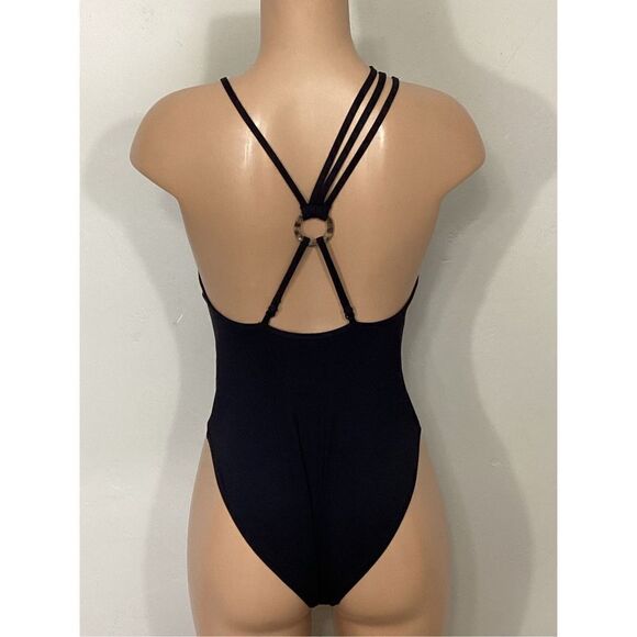New. SEAFOLLY black one piece. Retails $197. Size 8 - Picture 9 of 11